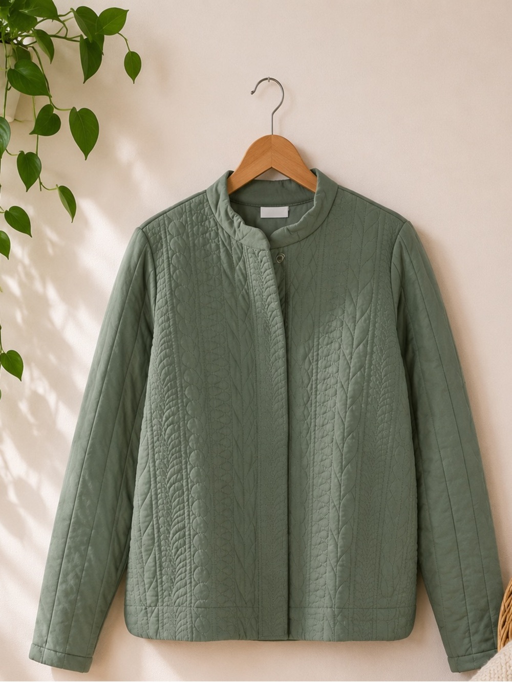 J. Jill Olive Green Quilted Jacket